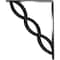 Ekena Millwork Loera Wrought Iron Bracket, (Triple center brace), Antiqued Silver 2"W x 10"D x 12"H BKTM02X10X12TLOASV - alternate 5